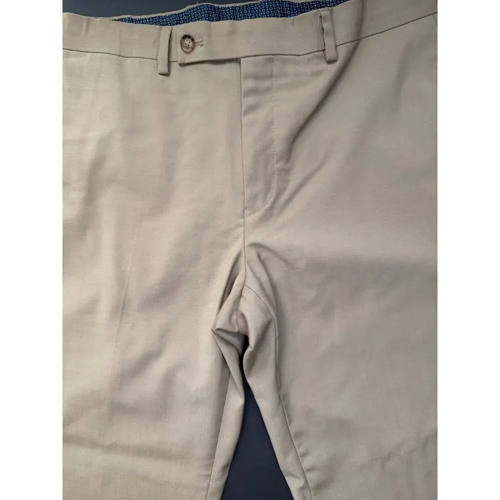 Lauren Ralph Lauren Men’s 32x30 High‑Performance Wool Pants – Tan Khaki